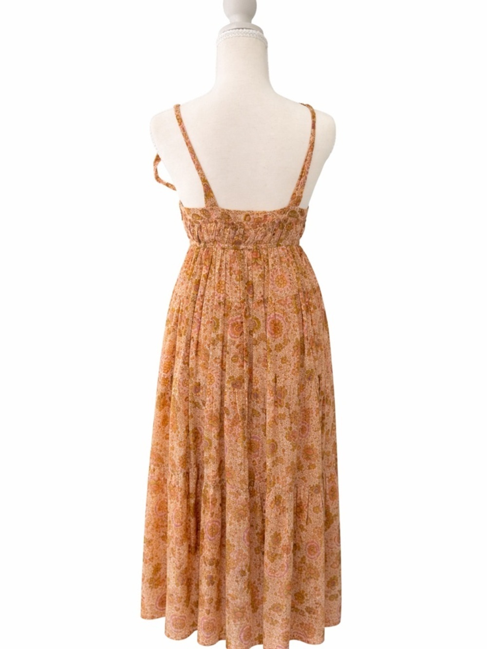 Ulla Johnson Cordelia Floral Tie Strap Midi Dress Size 0 Boho Anthropologie - Picture 2 of 7